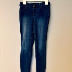 Cat & Jack Girls’ Mid-Rise Soft Knit Jegging Dark Wash Adjustable Waist Stretch